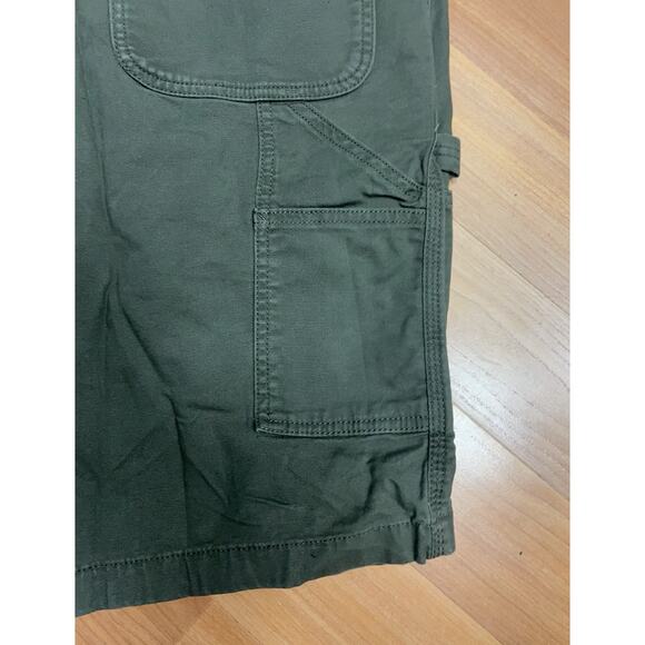Carhatt Relaxed Fit Mens Cargo Carpenter Shorts Green Rugged Flex Work 42x11 - Picture 5 of 12
